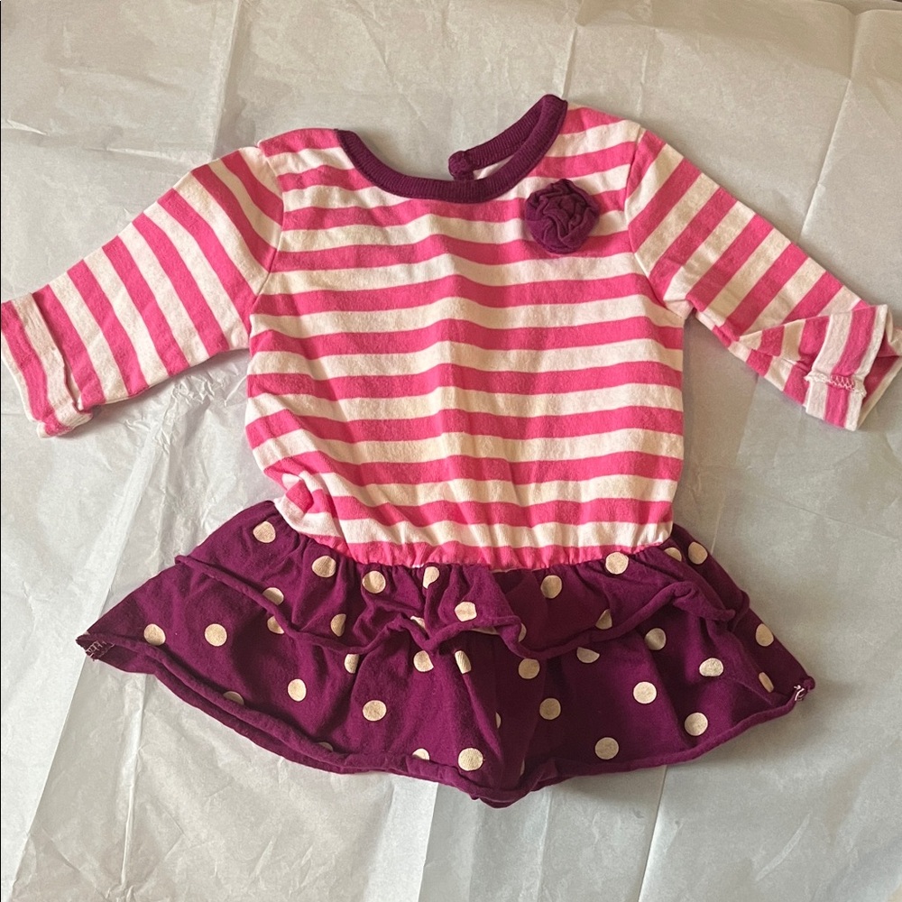 Cherokee Pink and Purple Striped Dress